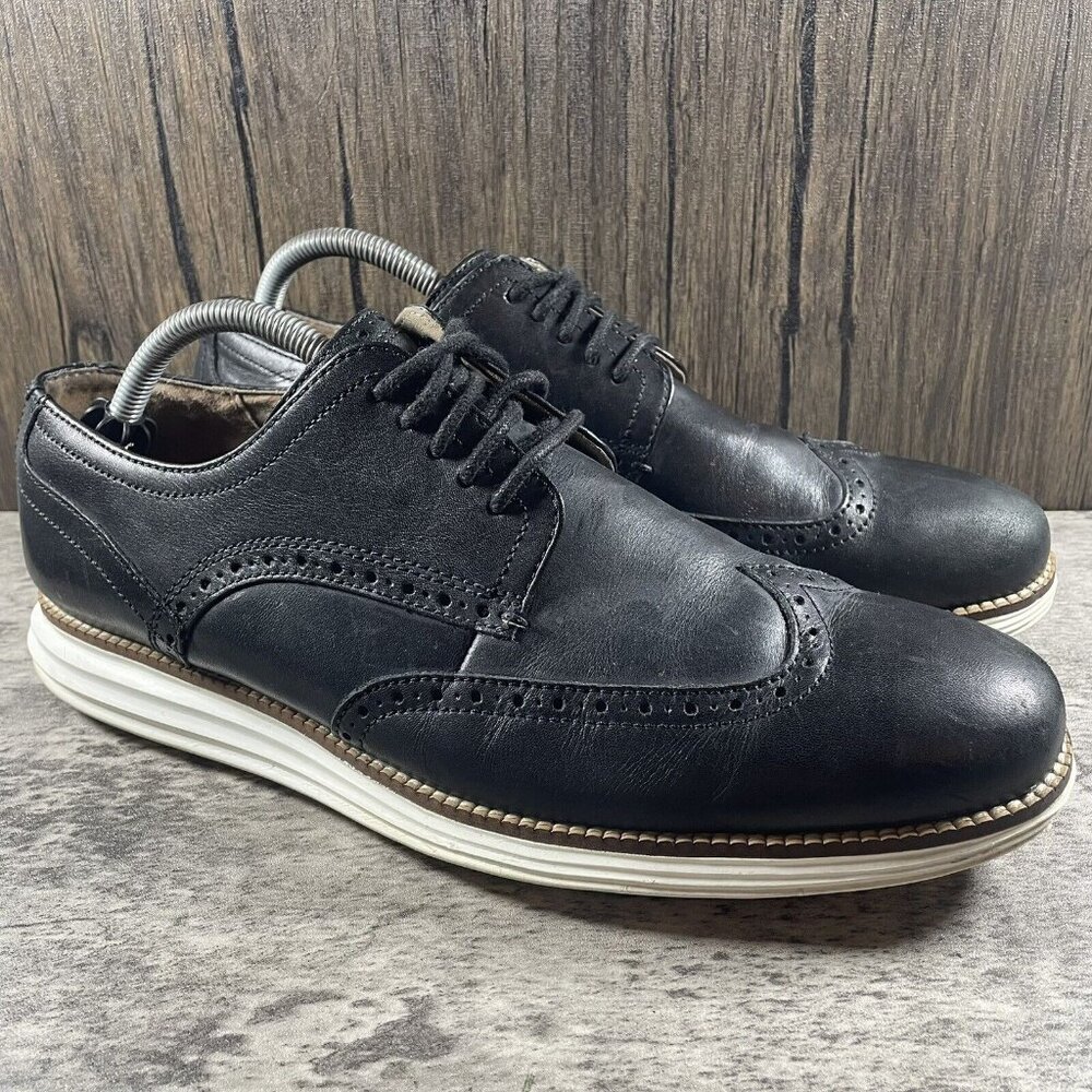 Cole Haan Original Wingtip Oxford Shoes US Black Leather C26469 Men’s Size 10.5M